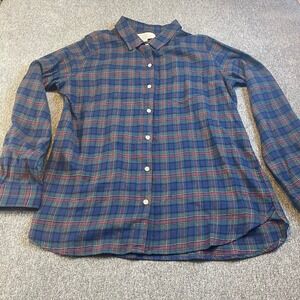 Trovata Birds of Paradis Flannel Plaid Button Down Long Sleeve Shirt‎ Medium